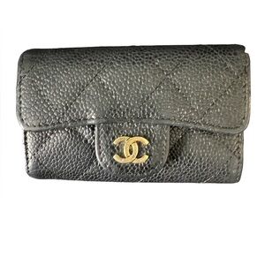 Chanel black key holder/case